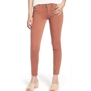 PAIGE Verdugo Ankle Low Rise Skinny Jeans Orange Size 25